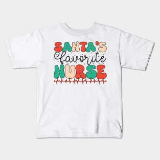 Santa's Favorite Nurse Kids T-Shirt